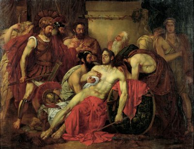 Der Tod des Epaminondas (ca. 418-362 v. Chr.) von Louis Gallait
